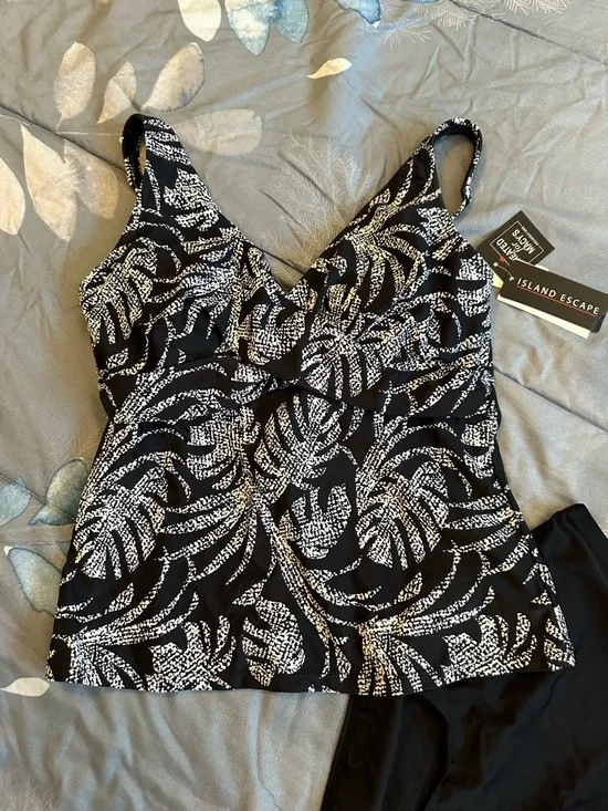 NWTS Island Escape Tankini Tropical Print Sz 6/sm - Picture 2 of 12